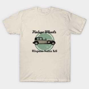 Vintage Wheels - Hispano Suiza K6 T-Shirt